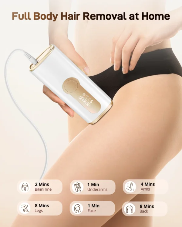 IPL Hair Removal Laser – ICE Cooling, 999900 Flashes, 3-in-1, Painless & Permanent - Image 5