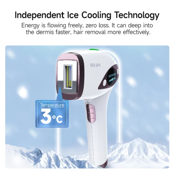 MLAY T4 IPL Hair Removal – Ice Cool, 500000 Shots, Face & Body Epilator - Image 3